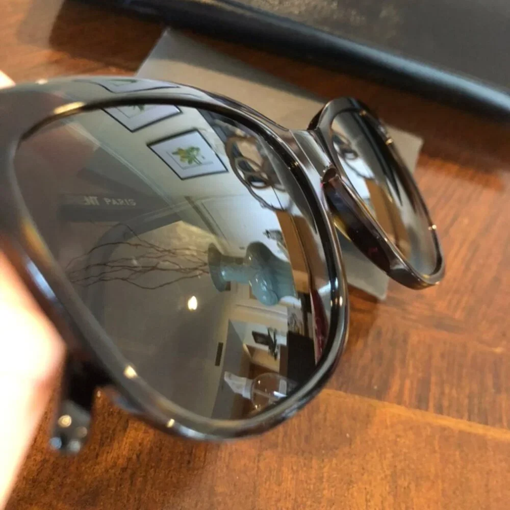 NIB Saint Laurent Cat Eye Brown Tortiseshell Sunglasses Authentic + Case